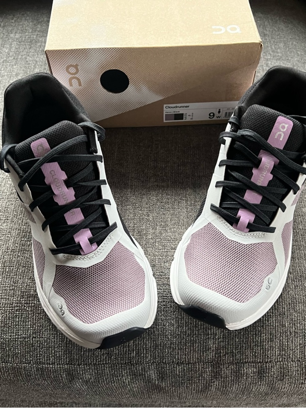 On Running Cloudrunner Women's Athletic Sneakers - Purple/Black /White